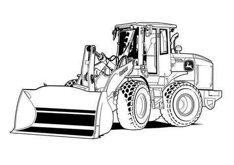 john deere skid steer coloring picturee|john deere drawings for kids.